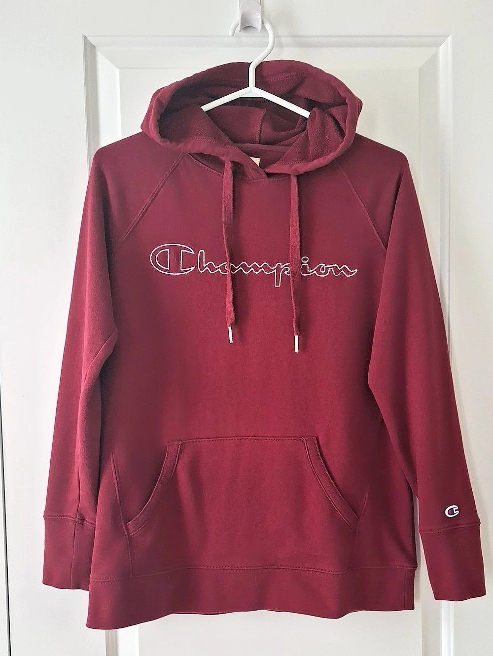 Champion Burgundy Pullover Hoodie Kangaroo Pocket Size Small